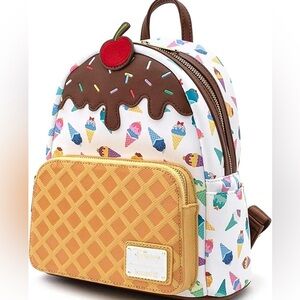 New condition Loungefly Disney princess ice cream cone mini backpack